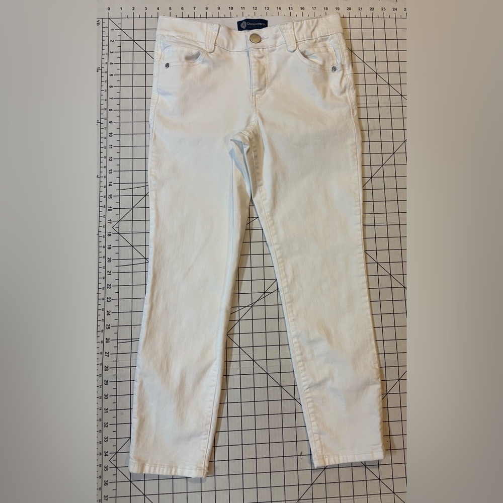 Democracy Ab-solution Women’s Size 6 White Straight‎ Leg Crop Pants